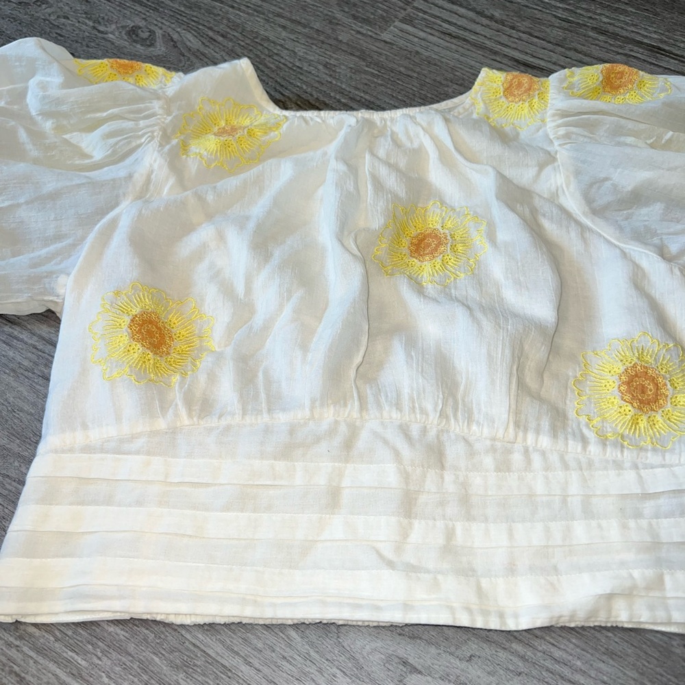 Free People My Girl Blouse in Ivory - Picture 5 of 11